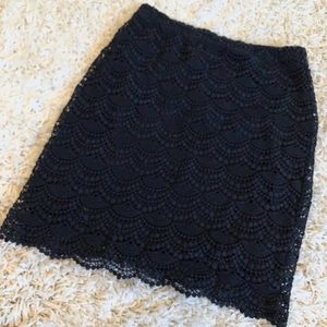 Black Crochet Scalloped Skirt 🖤